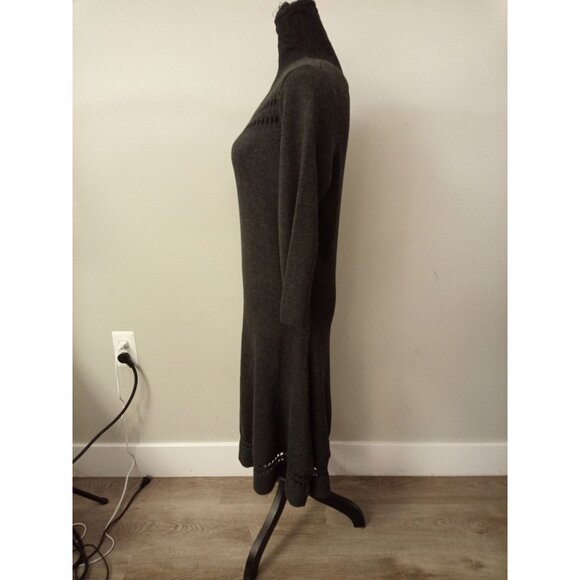 Liz Claiborne Women's Grey Sweater Midi Dress Size Large - Picture 2 of 6